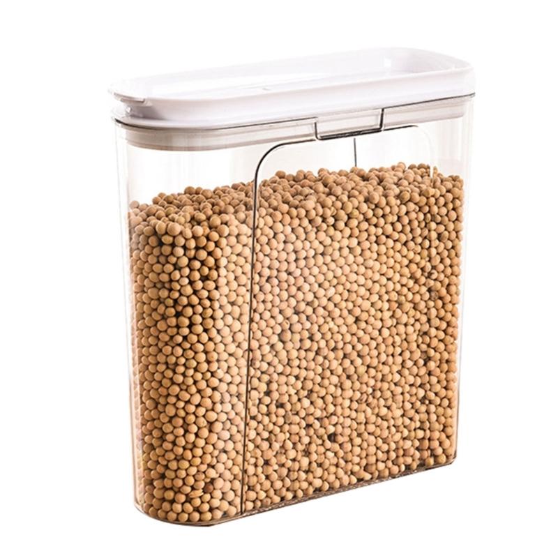Space Saving Designs Sealed Grains Bin for Freshness Portable for Home Use and Office Supplies Pantrys Organization