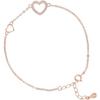 Bracelet - LOVA LOLA VAN DER KEEN - Heart - 925 Sterling Silver - Adjustable Size - Rose Gold