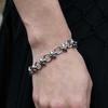 Bracciale Regolabile Punk Gotico Colore Argento Acciaio Inossidabile Rivettato Giuntato per Uomini Donne Hip-hop Rock Gioielli Accessori Regali