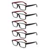 Turezing 5 Pack Reading Glasses Men Women Blue Light Blocking Spring Hinge HD Reader Eyewear