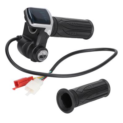 Acelerador Digital LED de 60V para Bicicleta Eléctrica Scooter, Empuñadura de Manillar con Interruptor de Encendido
