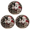 You Ain't Getting Shit Coin Funny Santa Claus Middle Finger Coin Novelty Metal Christmas Commemorative Challenge Coin Gag Gift for Friends