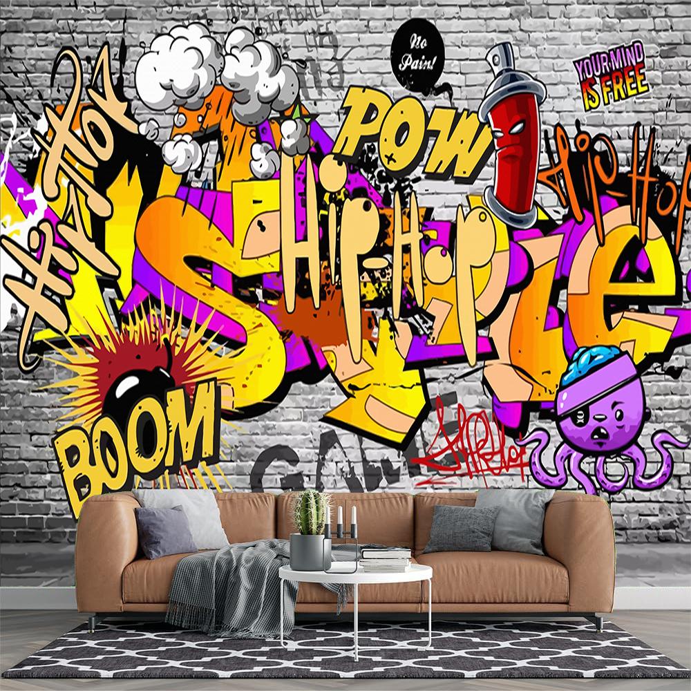 

Граффити Абстрактная Фреска 3d Граффити Постер Фотообои Настенная Роспись Для Гостиной Спальни Домашний Декор 200 cm(W) x 140 cm(H)