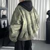 High Street Men's Jackets Men Hooded Patchwork Parkas Autumn Winter Men Camouflage Cotton Padded Jacket Male Loose Short Coats