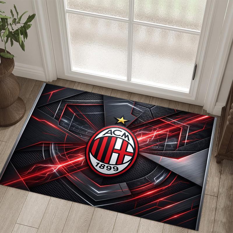 AC Milan Design Crystal Velvet Carpet Cozy Non?Slip Printed Rug For Bedroom Living Room Entrance