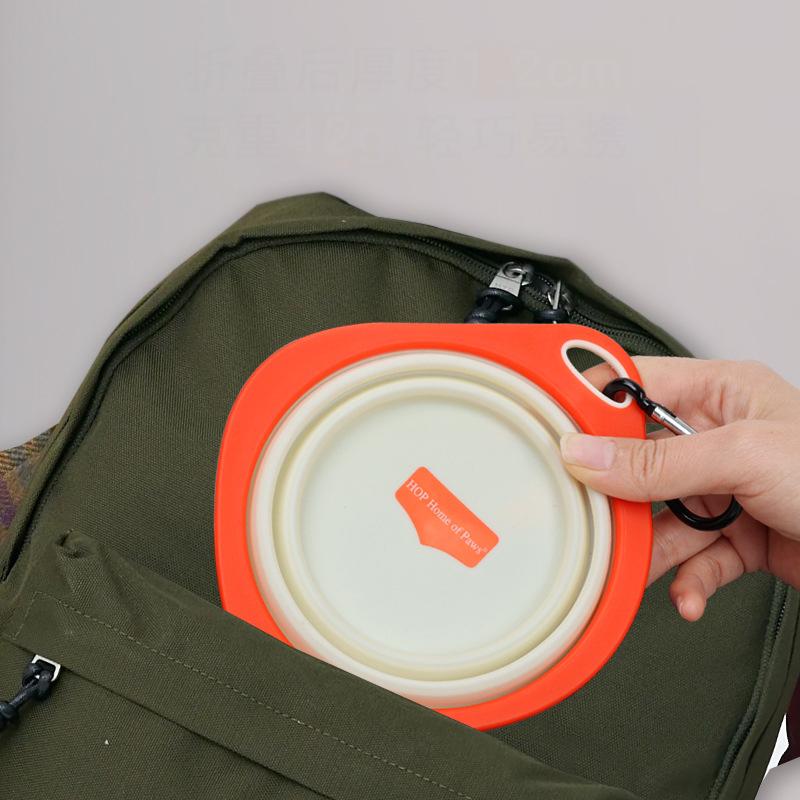 Collapsible Dog Bowl Silicone Dog Food Container Health And Safety Pet Travel Drinking Bowl Feeding Plate
