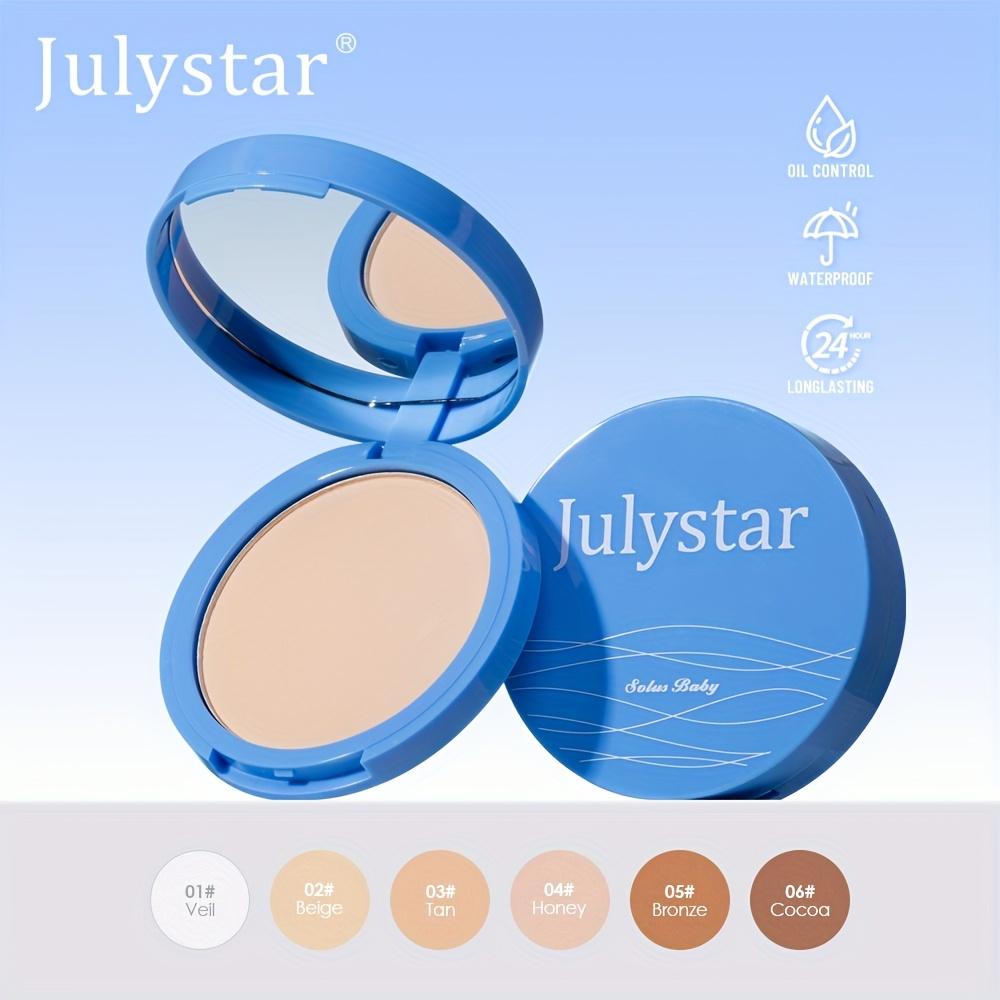 JULYSTAR Matte Face Setting Powder Oil-control Lightweight Radiant Foundation Pressed Powder Face Full Coverage Makeup Cosmetic