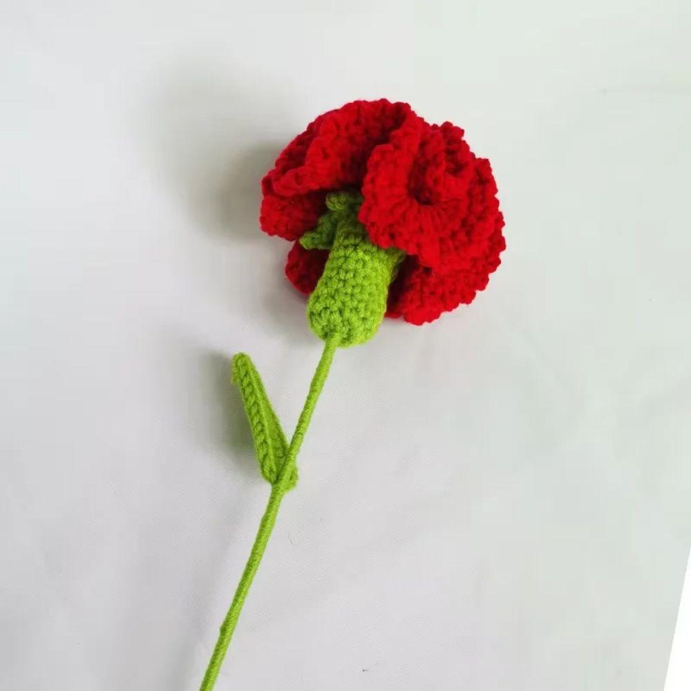 Kreatives Woll-Nelken-Bouquet Handgehäkelt Bunter Gehäkelter Blume Handgemachtes Bouquet Mutter