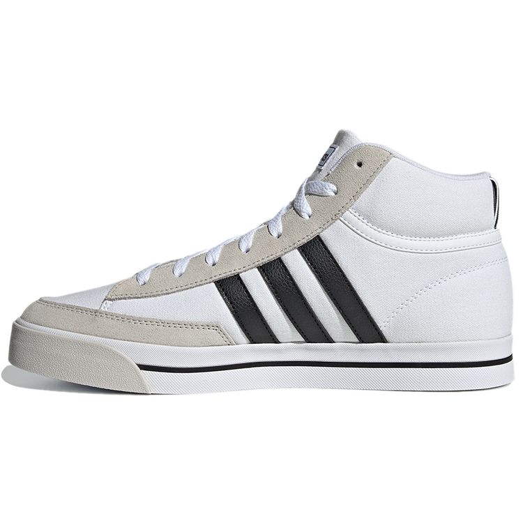 Adidas Neo Retrovulc Mid Canvas Suede Retro Basketball Shoes Men Sneakers White Gray H02211