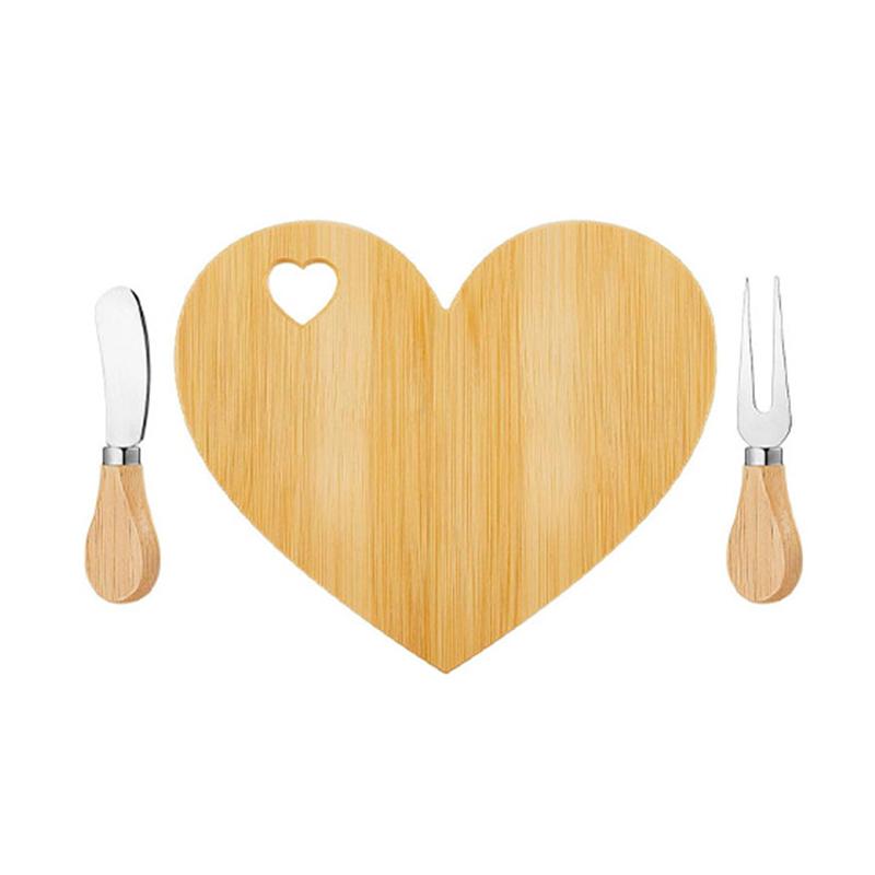 Heart Shape Cutting Board, Wood Heart Shaped Cutting Board Valentine's Day Gifts, Charcuterie Boards Bamboo Bread
