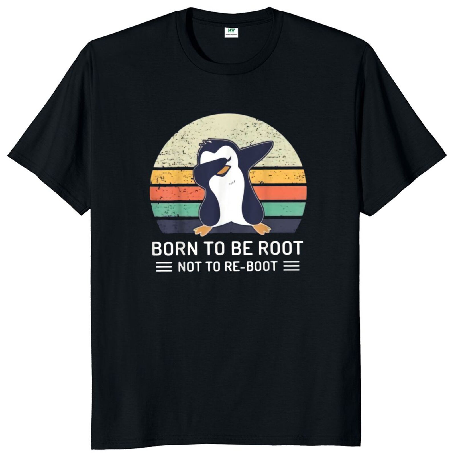 

Linux Народжений Бути Root Не Бути Reroot Футболка Dabbing Penguin Смішна Чоловіча Футболка Ретро Футболка Програміста Linux XXXL