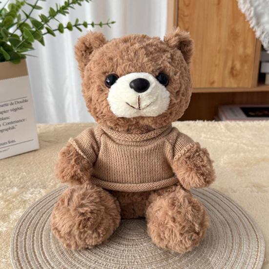 Teddy Bear Plush Toy with Hoodie Soft Stuffed Animal for Christmas Gift Cartoon Huggable Plush Doll for Kids