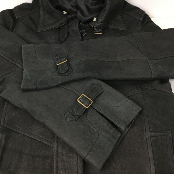 MISS ALICE Sheepskin Leather Coat Women M Black(USED)