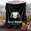 Custom Text Flannel Throw Blanket, Lightweight Cozy Bed Sofa BlanketPredator