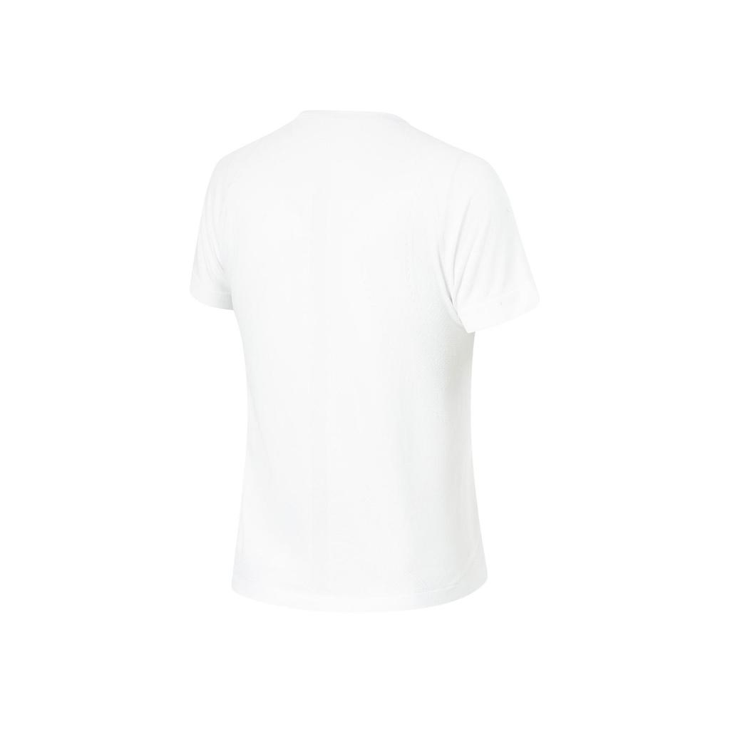 Li-Ning Fitness Series Solid Color Moisture-Wicking Crew Neck Short Sleeve T-Shirt Women Tops White ATSU472-9