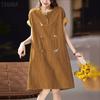 Elegant Women Casual Short Sleeve Embroidery Straight Tunic Dress