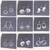 Kinitial Stainless Steel Science DNA Carbon Atom Anatomical Heart Glucose Molecule Earrings For Women Trendy Piercing Jewelry