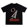 Sword Wind  Sword Wind Short-sleeved Heavy Cotton Printed Print Loose Retro American Street Men's and Women's  T-shirt