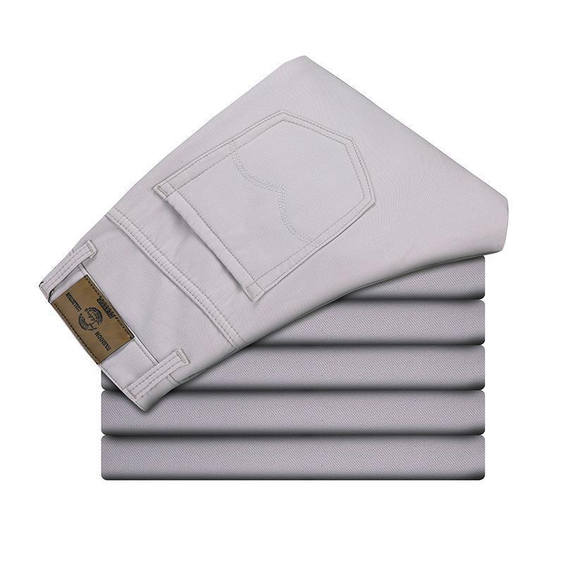 

Мужские брюки-чинос большого размера из хлопка Hongxinjie 38 светло-серый