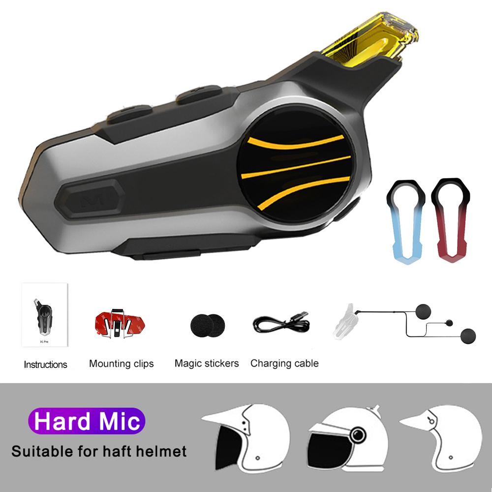 

1/2шт Bluetooth Intercom мотоциклетный шлем bluetooth гарнитура для 2 мотоциклистов intercomunicador мото гарнитура Interphone беспроводной