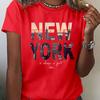 Letter-printed T-shirt Summer and Spring Short-sleeved Round-neck Casual Top Women's Clothing Women Clothes Graphic T Shirts