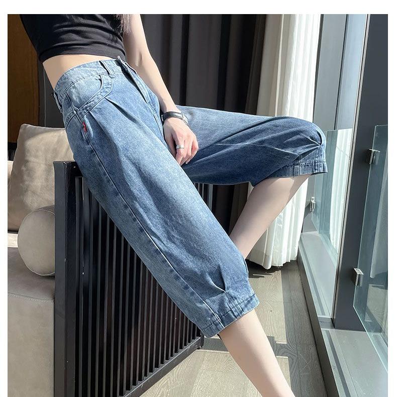 Coole und bequeme Loose Fit Cropped-Jeans mit weitem Bein für Damen