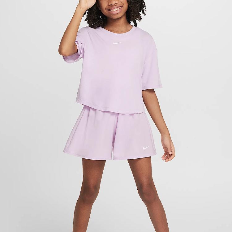 Nike Dri-Fit One Relaxed Soft Quick-Dry Short Sleeve T-Shirt Kids Tops White FZ5602-537