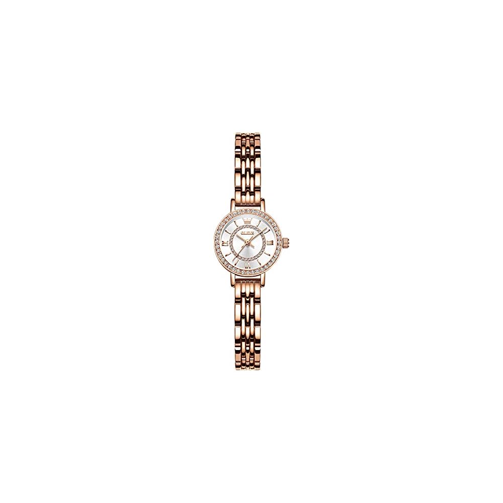 OLEVS Women s Milanese Mesh Analog Watch Waterproof Simple Dial Fashion Timepiece