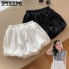 Girls' Shorts Baby Flower Bud Pants Pumpkin Pants Fluffy Girls' Solid Color Lantern Pants Girls' Summer Thin Shorts