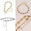Metal Cloud Waist Chain For Women With Geometric Line Art Spring Fashion Accessory