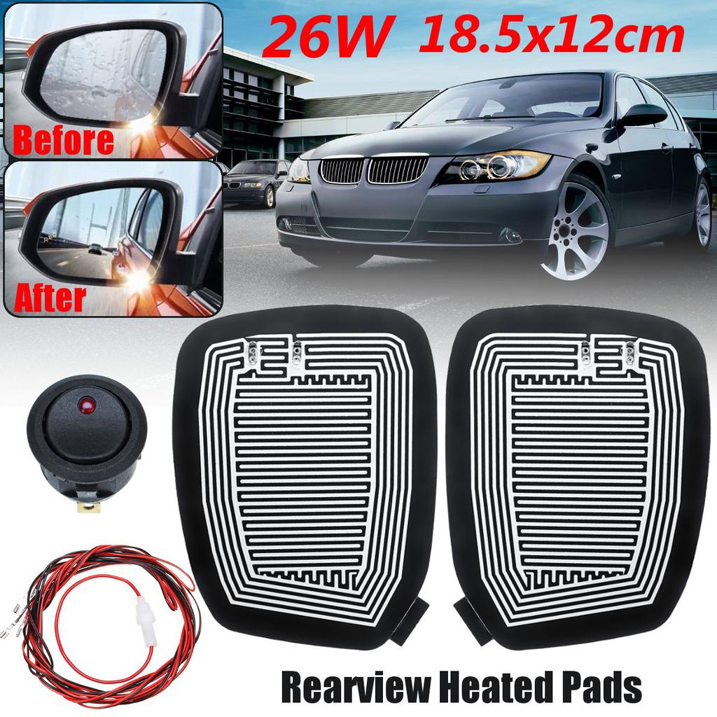 Buy 2 pcs Universal DC 12V Car Electric Mirror Glass Heated Pad Mat