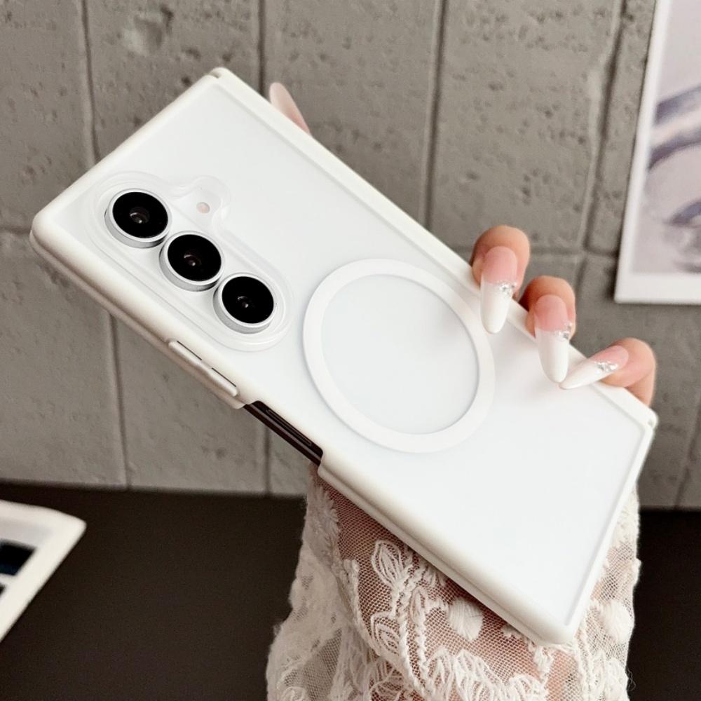 Luxury Matte For Magsafe Case For Samsung Galaxy Z Fold 8 Ultra ZFold 8 Magnetic Semi-Frosted Shockproof Hard Hinge Back Cover