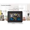 Wireless temperature and humidity meter weather clock home thermometer weather station LCD  wall mounted large color screen