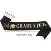 Black Color Graduation Stole Happy Graduation Party Sash Comfortable Graduation Sash for Teens College Photography Use