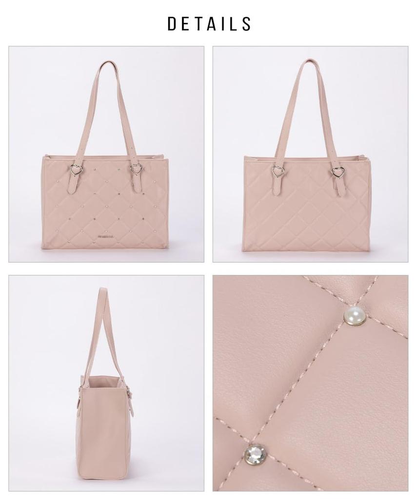 Altro Rose Ivory Tote Bag for Women, Large Capacity, 2-Way HandbagShoulder Bag with Zipper, Lightweight, Large Capacity, Handbag, Freestanding, Cute,