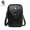 PU-Leder Schädel Schlangenmuster Damen Umhängetasche Outdoor Schultertasche Handytasche Reisetasche