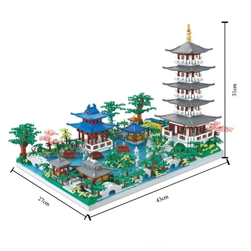 High-Quality 5186Pcs High-Quality Chinese Building Design Tiny Scale High-Quality Building High-Quality "Hangzhou High-Quality West High-Quality