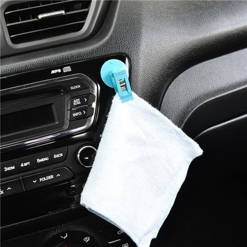 2pcs/Pair Car Interior Window Mount Black Suction Cap Clip Plastic Sucker Removable Holder for Sunsh