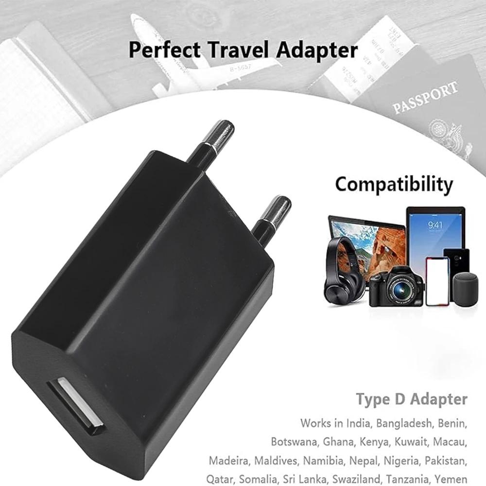 1/5Pcs Universal EU Plug Travel Mini USB Wall Charger 5V/1A Power Adapter Mobile Phone Charging for IPhone Samsung Xiaomi