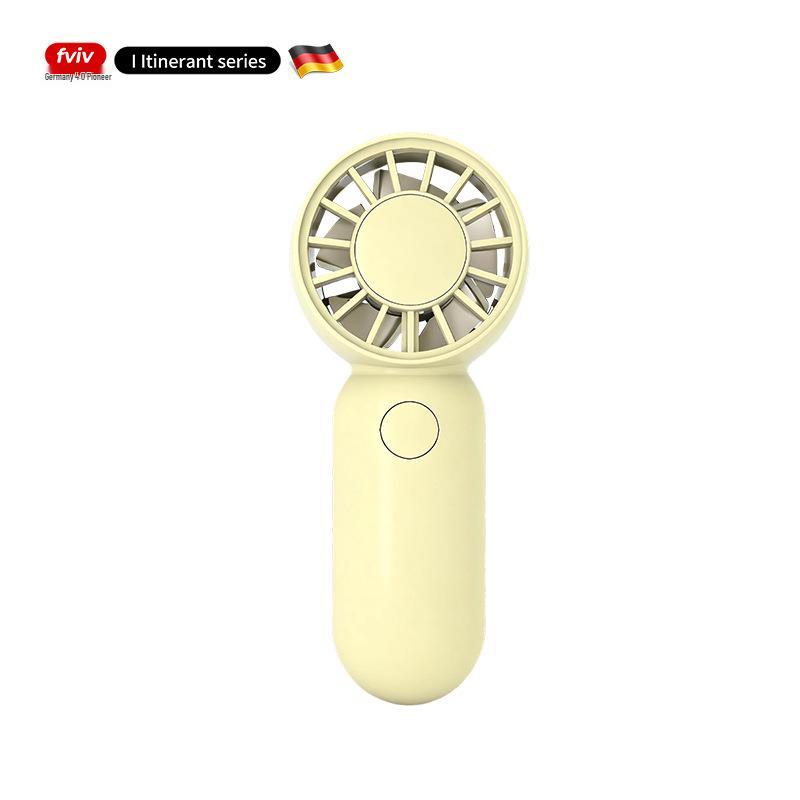 Rechargeable Portable Mini Pocket Handheld Fan - High Wind Power, Low Power Consumption 500mAh Fan жёлтый/зерна