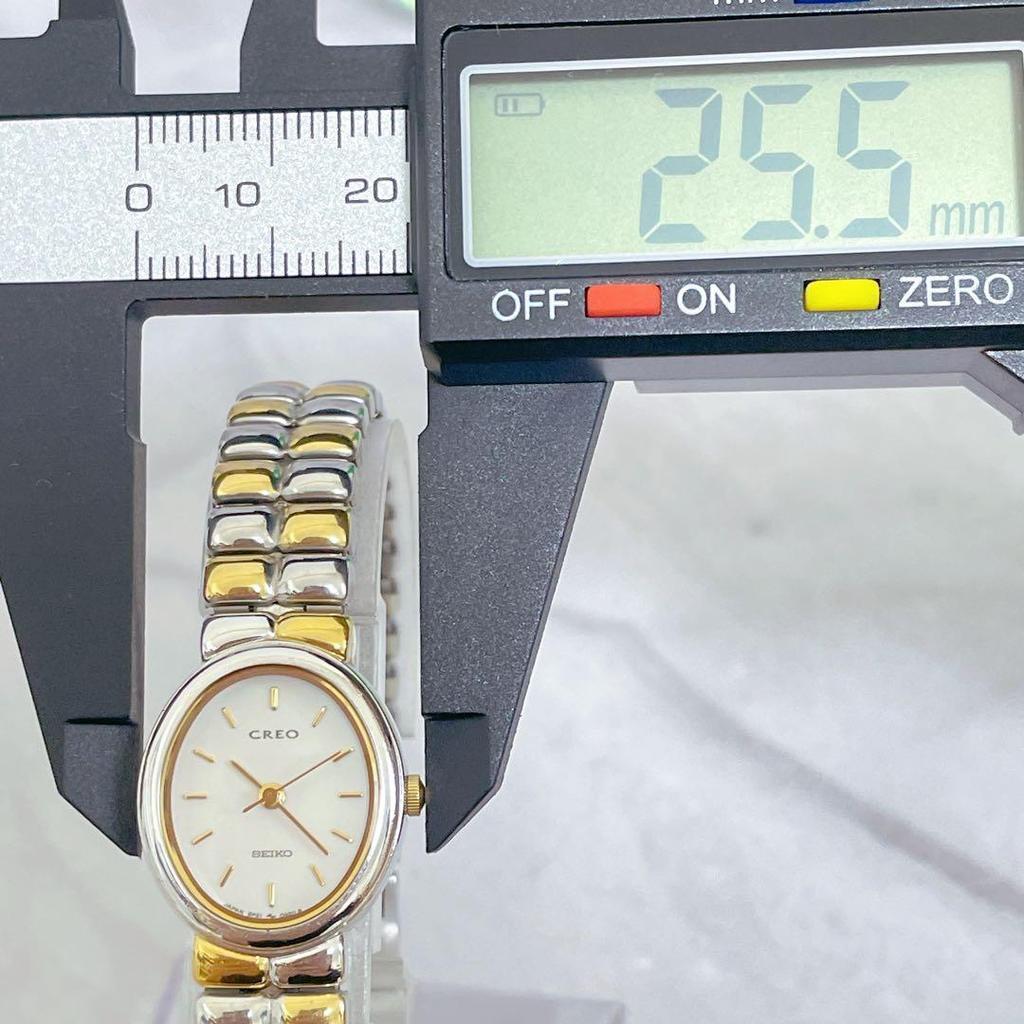 Used SEIKO creo vintage two-tone bracelet watch #t518