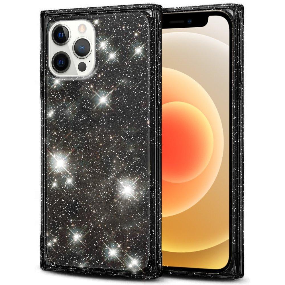 Square Glitter case for iPhone 12 Pro, Black