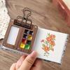 Tragbares Mini-Aquarellfarben-Set mit Reise-Skizzenbuch, Acrylfarbenkasten für Outdoor-Skizzieren & Kunstschaffen unterwegs