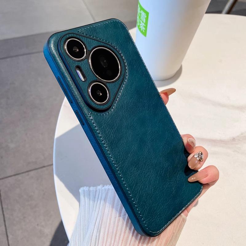 Retro Style Leather Pattern Suitable for Huawei Pura70pro Mobile Phone Case P70 Ultra Leather P70 New Model Full Inclusive Anti Fall