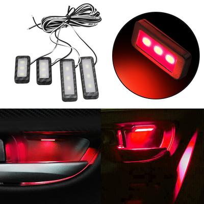 Lumière LED de Bol Intérieur de Voiture Lumières de Main Courante 4 Pièces Universel 6 Couleurs Accoudoir Éclairage de Poignée de Porte Intérieure Lumières Décoratives