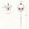 RSAMD 1Pair Anime Irregularity Pendant Ear Stud Women Silver Color Earrings Jewelry-1