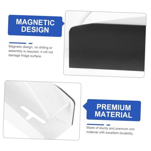 NUOLUX Newspaper Rack, Recipe Book Stand, Wall Shelf, Paper Towel Holder, Magnetic Refrigerator Kitchen Magnetic Shelf, Recipe Holder Storage Holder