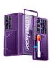 Husă de protecție pentru Galaxy Z Fold 7 cu slot pentru portofel RFID, capac pentru cameră și protecție completă pentru balama - Violet