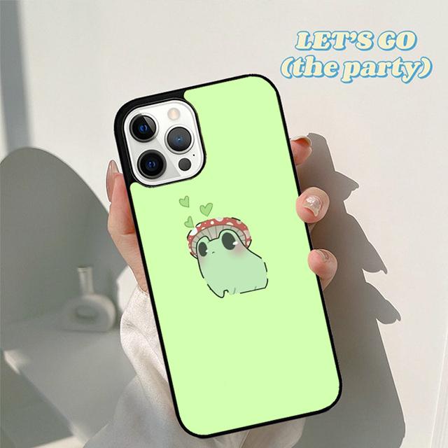 Autumu Mint Green Funny Frog Phone Case Cover for iPhone 17 Air 16 16e 15 12 11 13 14 Pro Max Apple Plus Coque