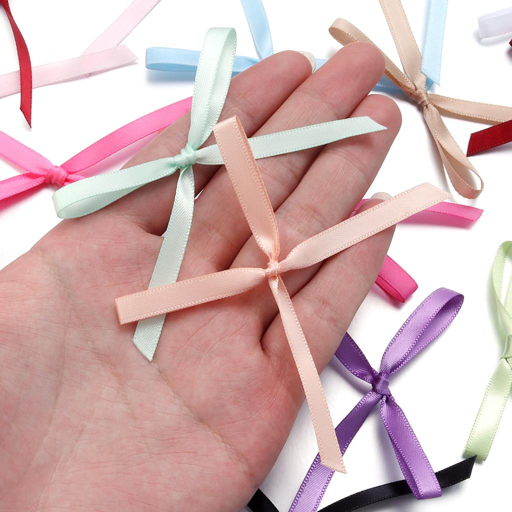 30pcs 6.5*8.5cm Polyester Satin Ribbon Bows Colorful Ballet Style Bows For DIY Wedding Party Clothing Headwear Gifts Decoration